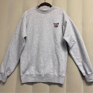 Pari Unisex Adult Sweatshirt XS About You Embroidered Cat Streetwear Casual NWOT